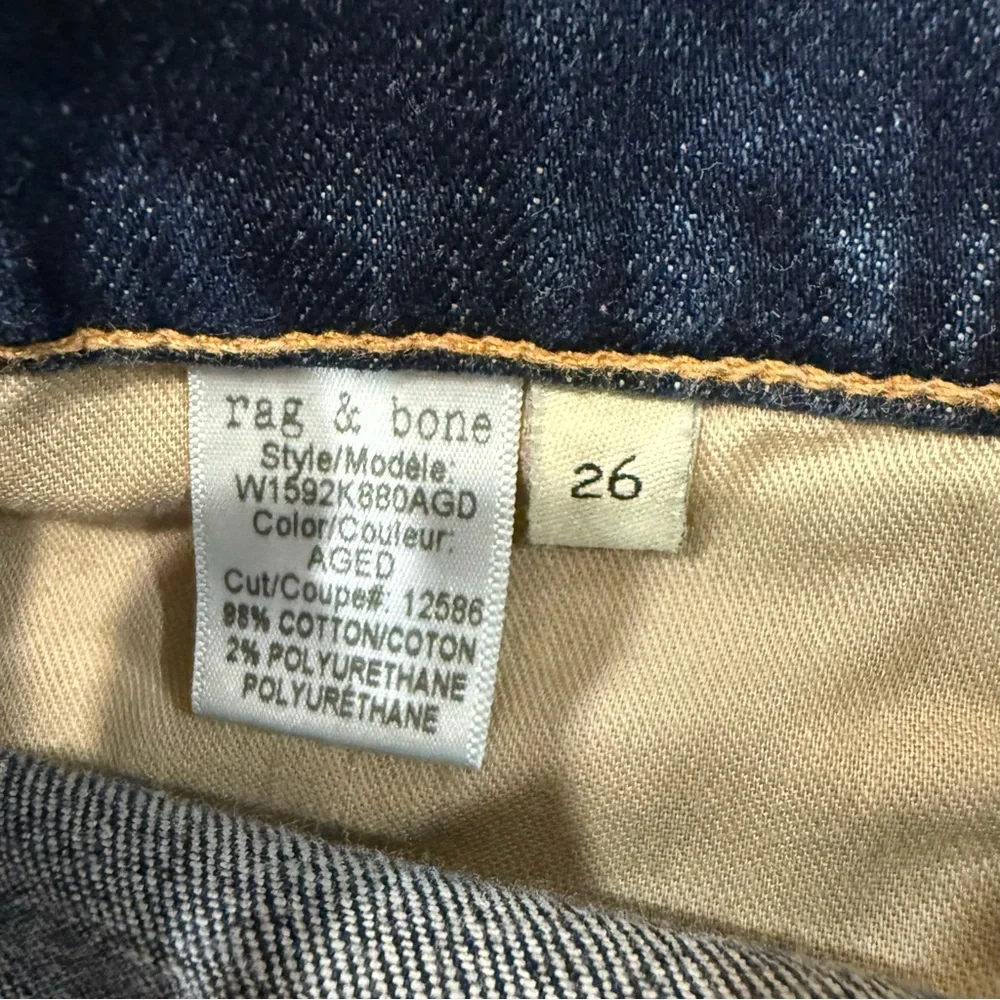 rag & bone Women's Skinny Jeans - Dark Blue - Picture 10 of 11